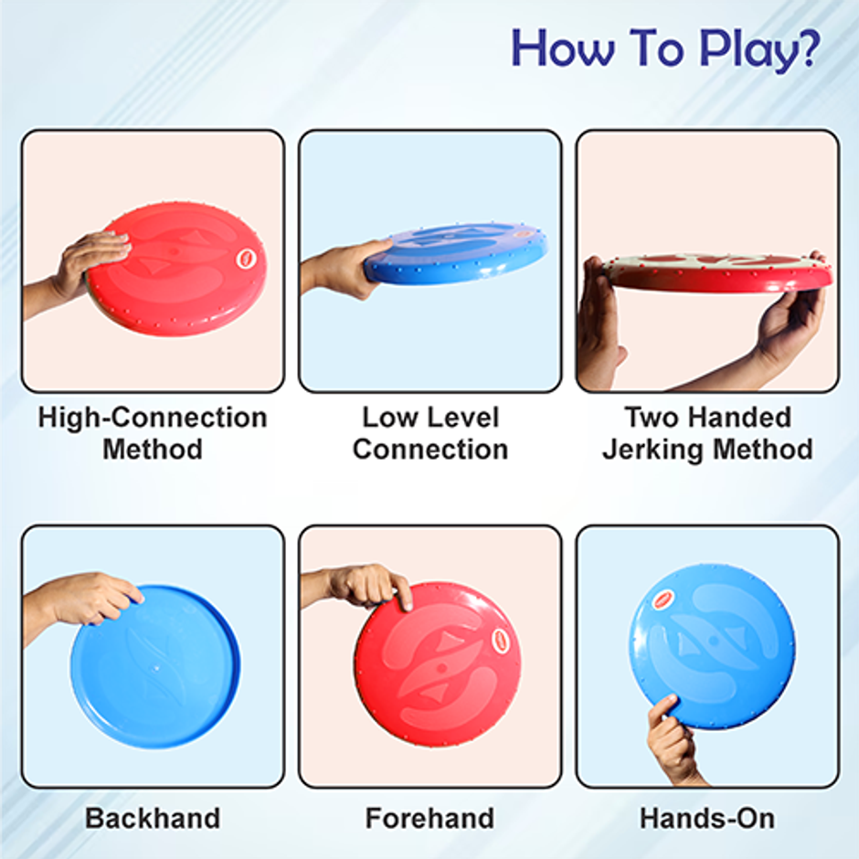 Aditi Toys Flying Disc Frisbee Picnic, Beach for Kids & Adults - Outdoor Game, Red/Blue