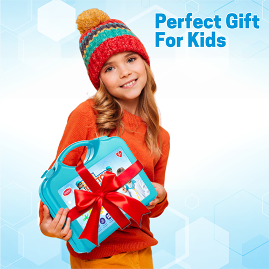 Aditi Toys Doctor Playset - Pretend Play Kit with Foldable Suitcase | For Kids 3+ | Blue