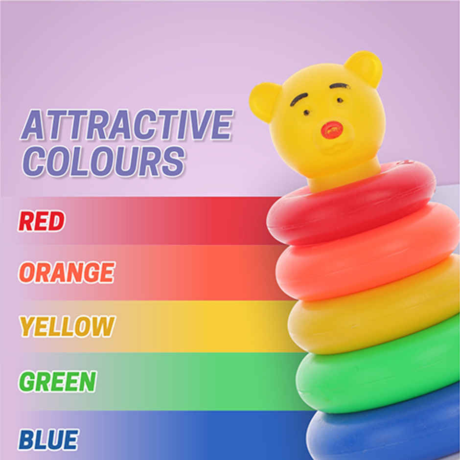 Aditi Toys MultiColour ABS Plastic Stacking Ring Toy for Kids - Sorting & Stacker, 06+ Months