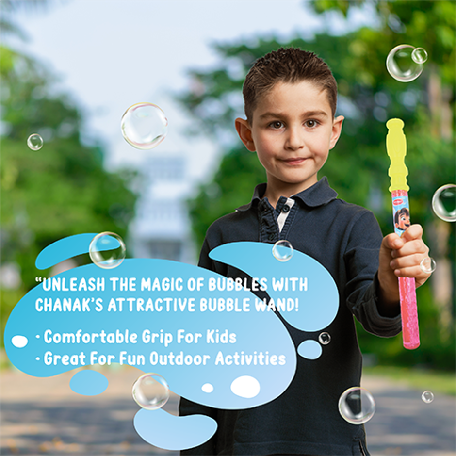 Aditi Toys Bubble Wands - Pack of 6 Colourful Bubble Sticks for Kids with Bubble Solution, Above 3Y+