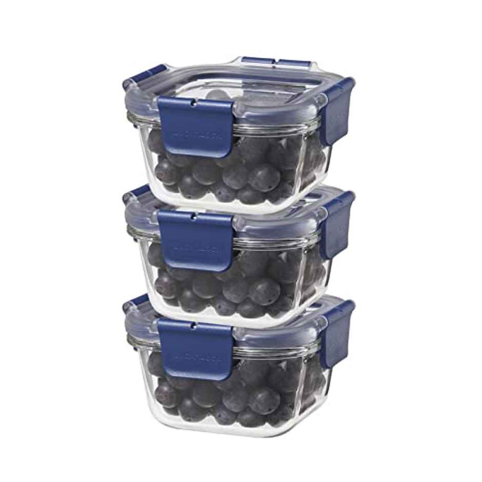 LocknLock LBG205 Airtight Glass Containers With Lid | Microwave Safe | Transparent - 300 ml
