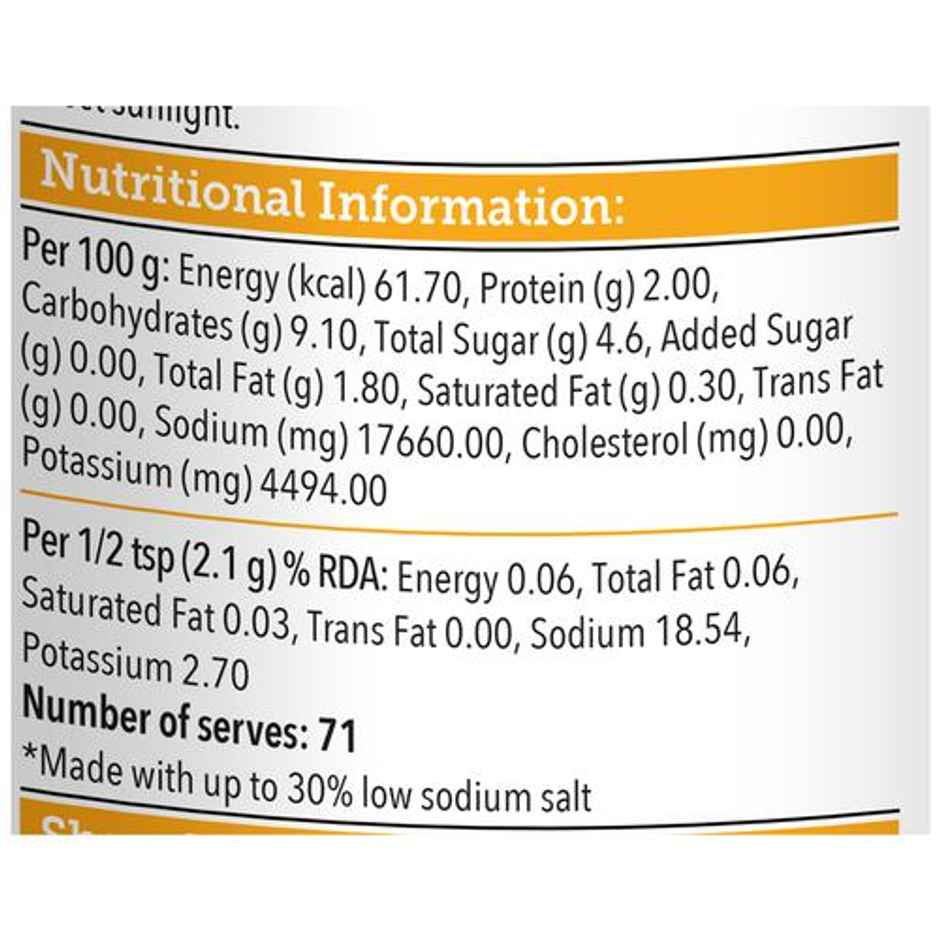 On1y Low Sodium Fruit chaat Masala