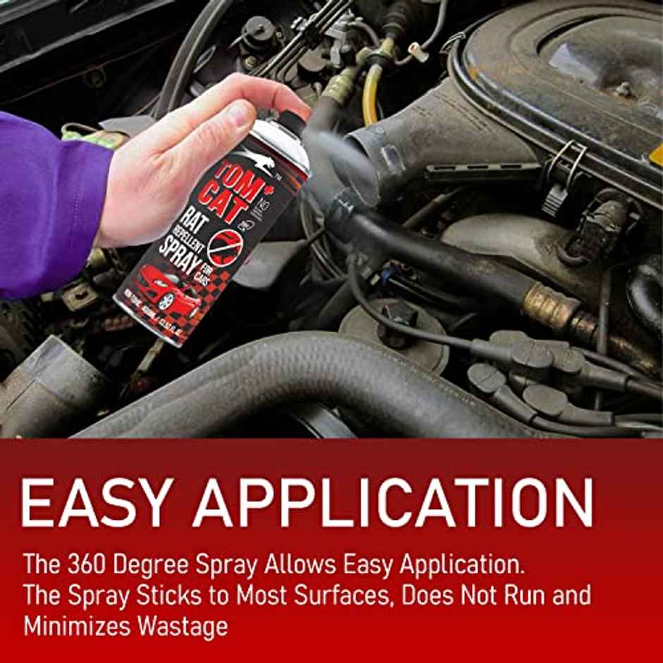 Tom Cat Rat Repellent Spray For Cars | Protect Wires in Car, Bike and Outdoor Utilities