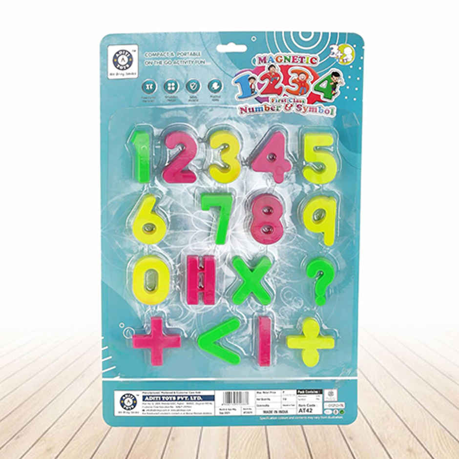 Aditi Toys Plastic Magnetic Numbers & Symbols -Fun Learning Toy for Math Skill, Learn Educational Toy