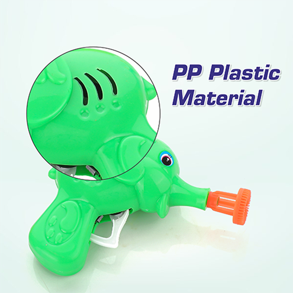 Aditi Toys Elephant Bubble Gun Toy for Kids with 100 ml Bubble Liquid Bottle, Toy Bubble Maker-Green