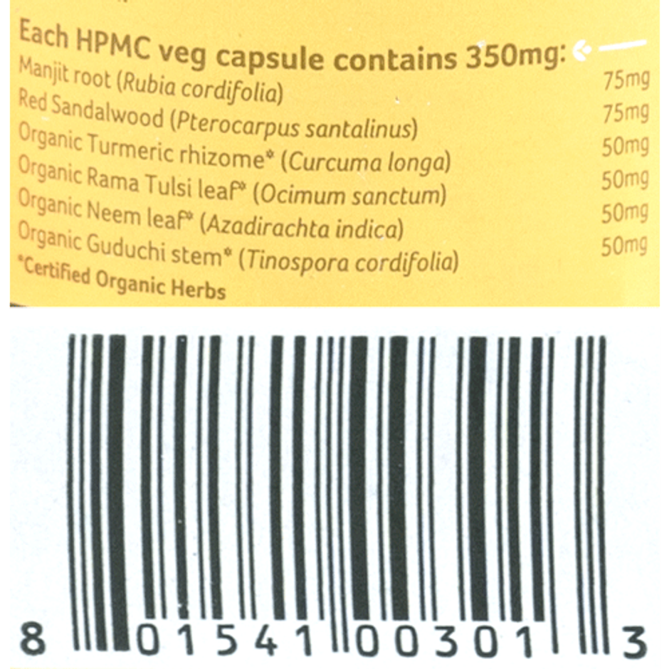 Organic India Beautiful Skin Capsules Bottle