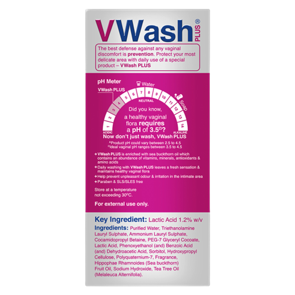 Vwash Plus Expert Intimate Hygiene Wash for Women With pH 3.5
