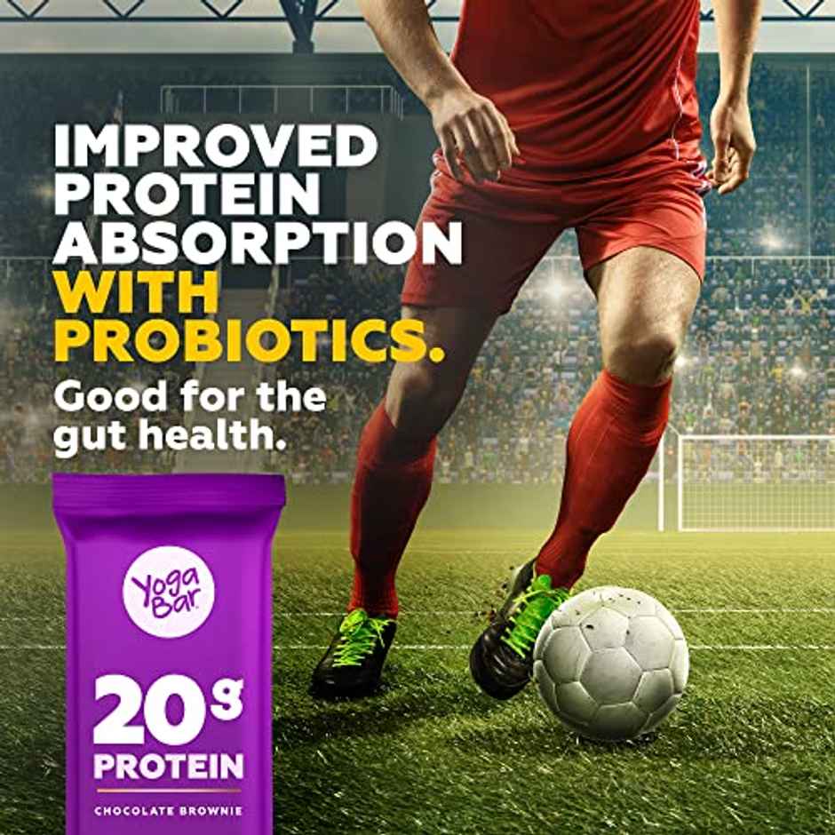Yoga Bar 20g Protein Bar, Chocolate Baked Brownie, Multigrain Energy Bar, high Protein Bar Combo