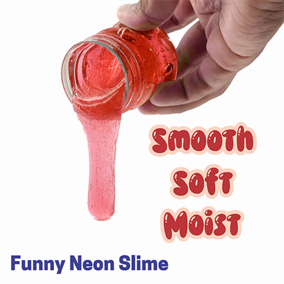 Aditi Toys Glitter Scented Slime Kit, Soft, Non-Sticky, Non-Toxic, Age 5+ | Red