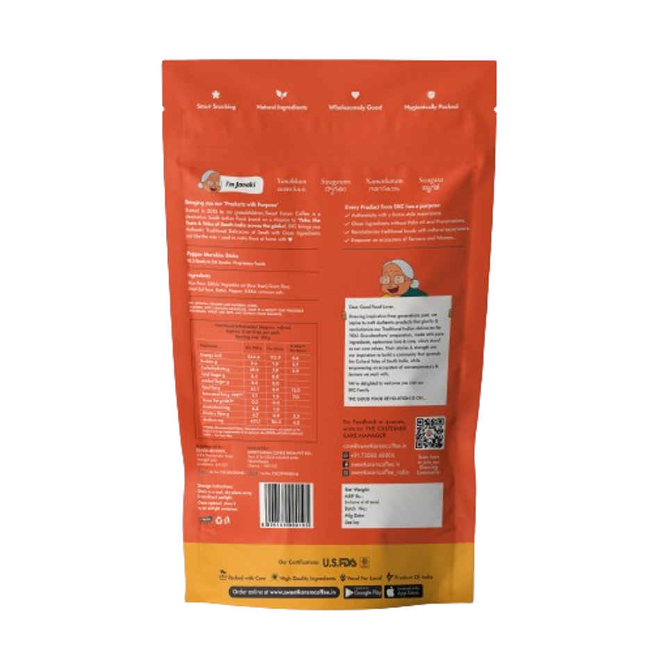 Sweet Karam Coffee Pepper Murukku Sticks