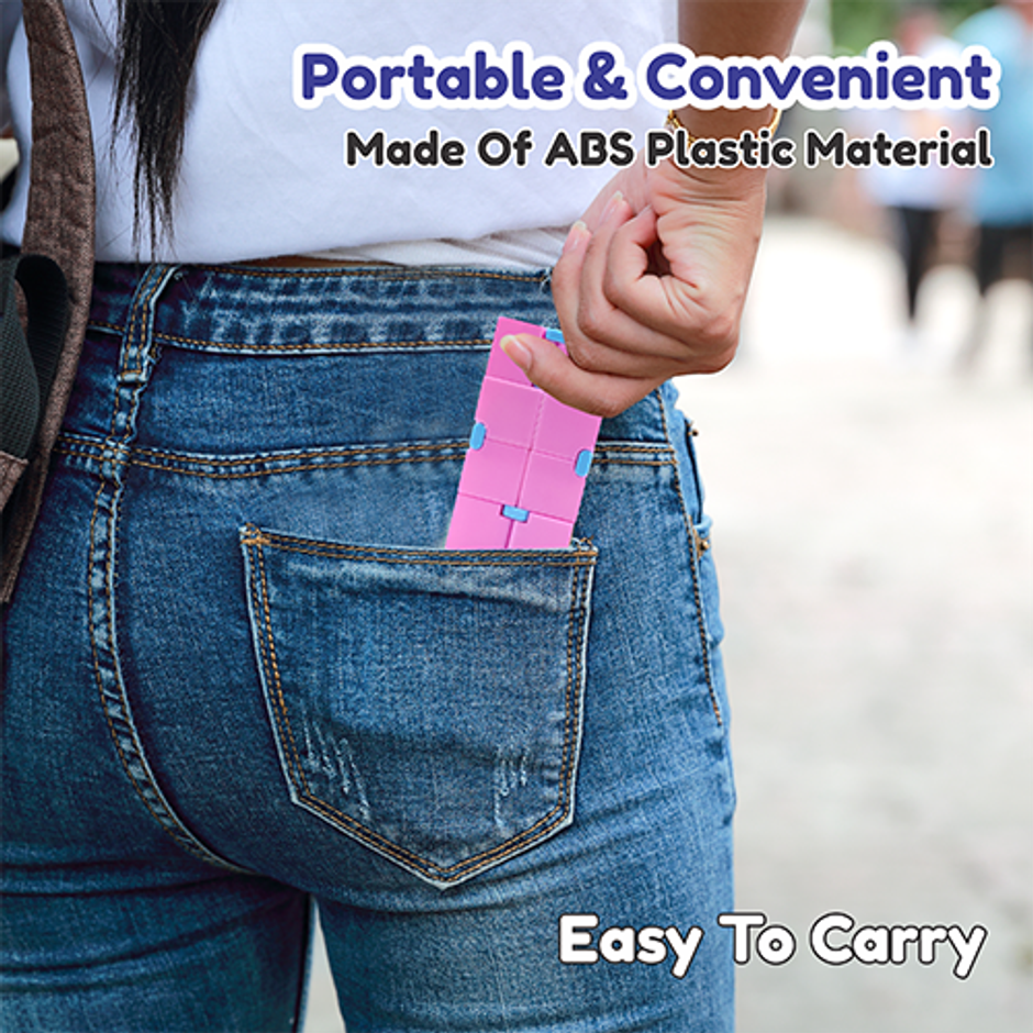 Aditi Toys Fidget Cube for Anxiety Relief-Durable & Safe, ABS Plastic Safe Material Age 3+ | Pink