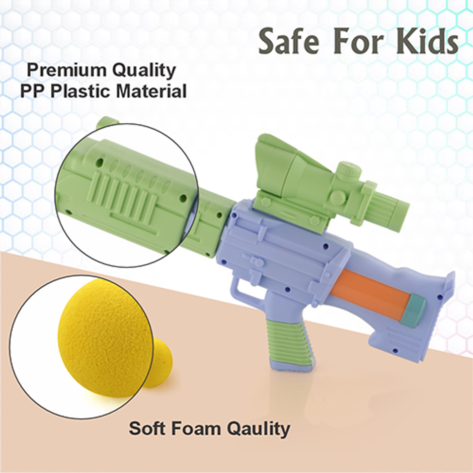 Aditi Toys Space Explorer Pneumatic Gun Include 24 Soft Foam Ball, Indoor/Outdoor, Above 5+, |Green