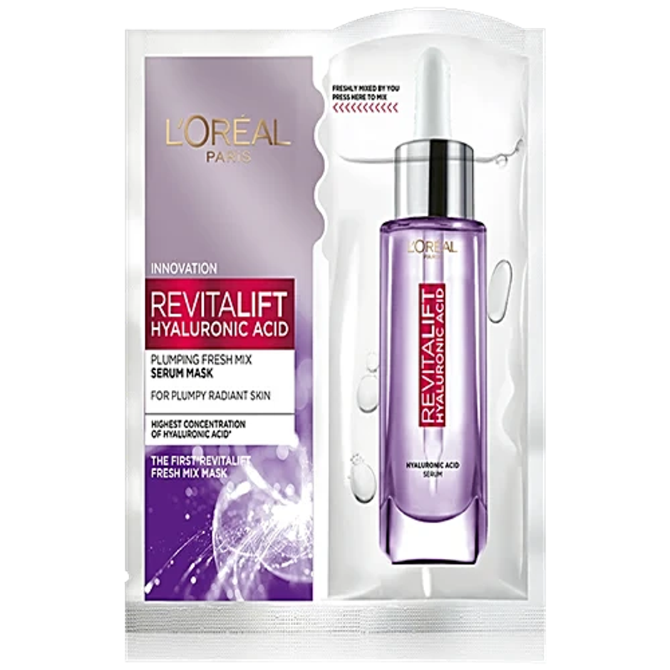 L'Oreal Paris Revitalift Hyaluronic Acid Face Serum & Mask