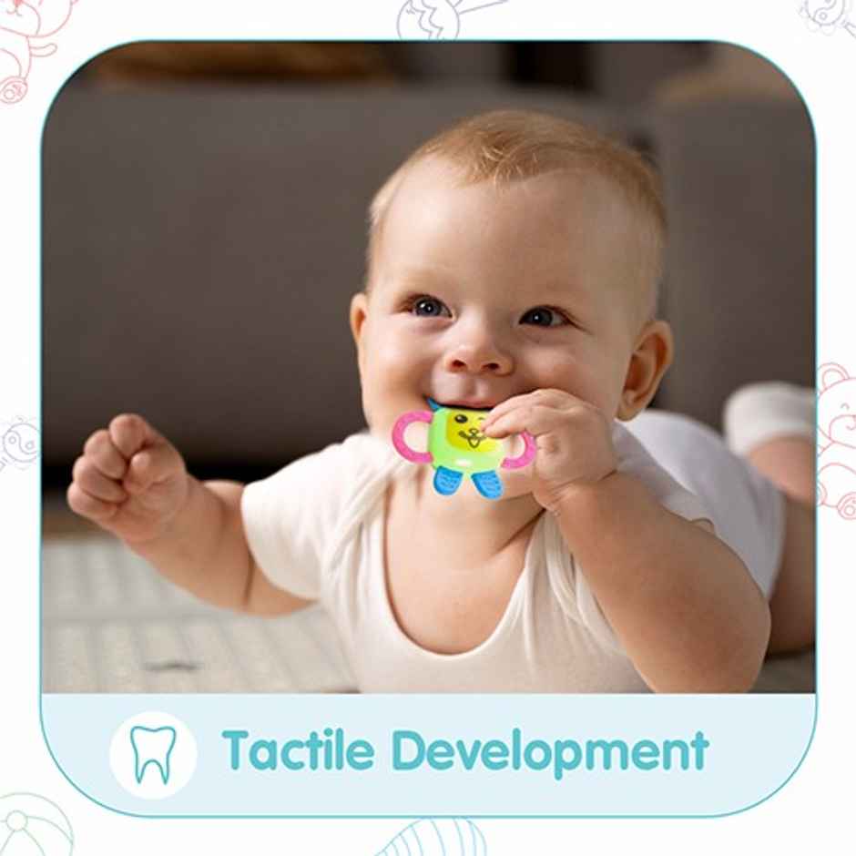 Aditi Toys 3-Piece Baby Rattle Set - Safe, Colourful, 100% BPA Free, Non-Toxic, Infant Grab, Age 0 -6M