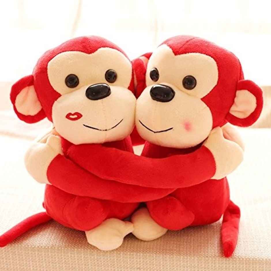 DearJoy Hugging Monkey Red 25 cm