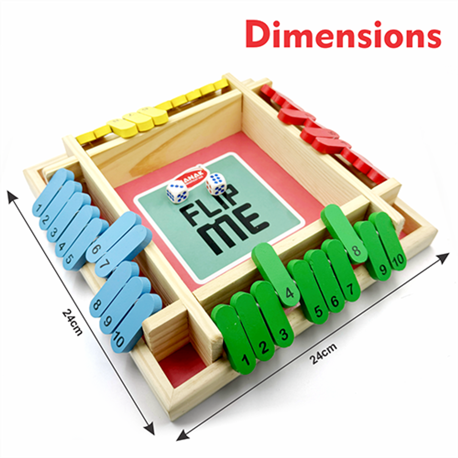 Aditi Toys Tabletop Shut The Box - Fun Wooden Dice Game for Kids 5+ to Improve Math & Motor Skills