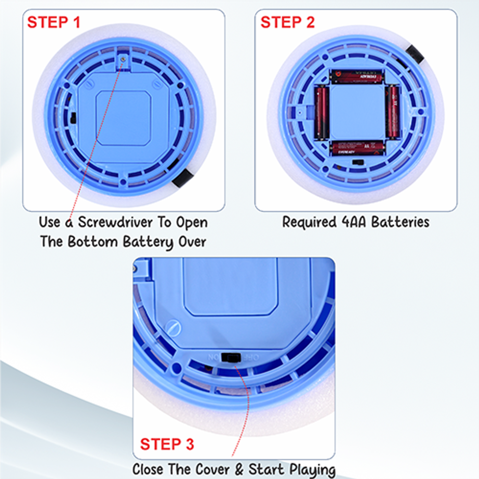 Aditi Toys Air Hover Soccer Light-Up Floating Ball with Soft Foam Bumper Indoor/Outdoor-Age 3+, Blue
