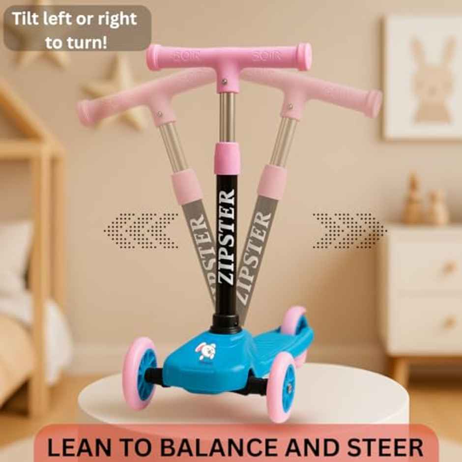 Storio Foldable Kick Scooter For Kids | Pink & Blue