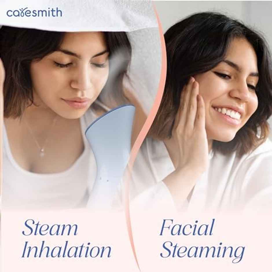 Caresmith 2-in-1 Face Steamer 16 Mins of Natural Steam Therapy for Cold Relief &Facial Rejuvenation