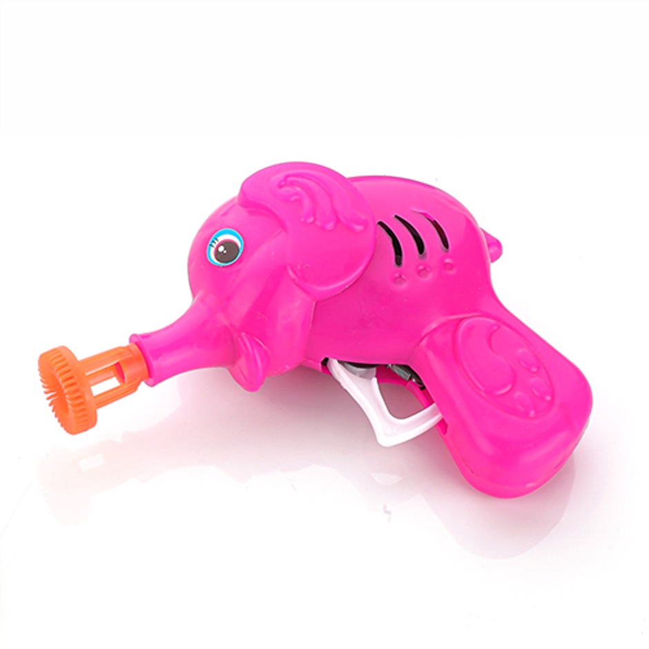 Aditi Toys Elephant Bubble Gun Toy for Kids with 100 ml Bubble Liquid Bottle, Toy Bubble Maker-Pink
