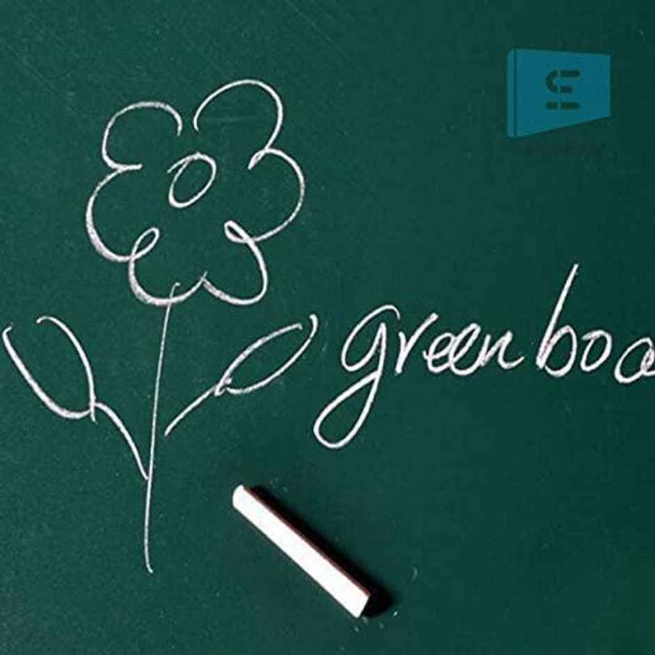 Chrome Waterproof Greenboard Removable Vinyl Wall Sticker Decal Chalkboard (Green, 200 x 45 cm)
