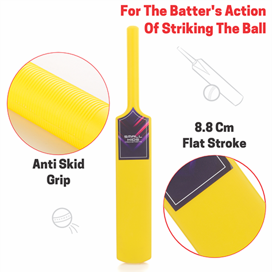 Aditi Toys Small Cricket Kit - 1 Bat & Plastic Ball for Boys & Girls, Indoor & Outdoor Play, 5Y+