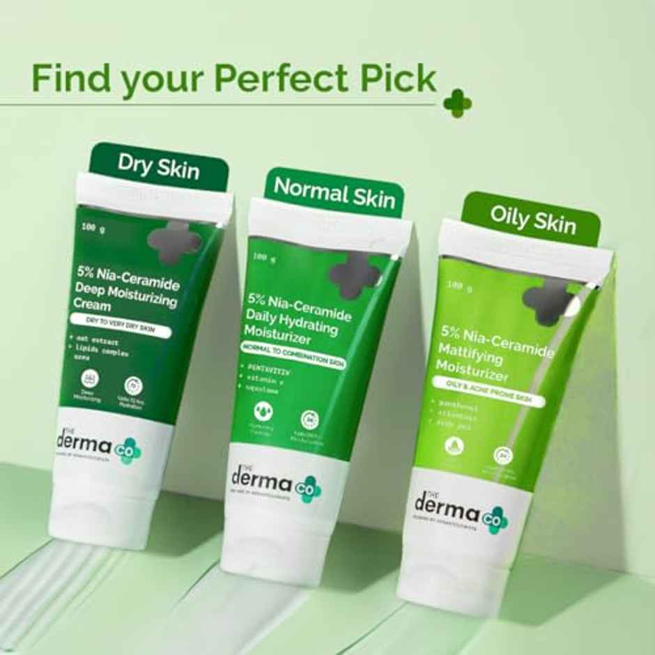 The Derma Co 5% Nia-Ceramide Mattifying Moisturizer | For Oily to Acne Prone Skin