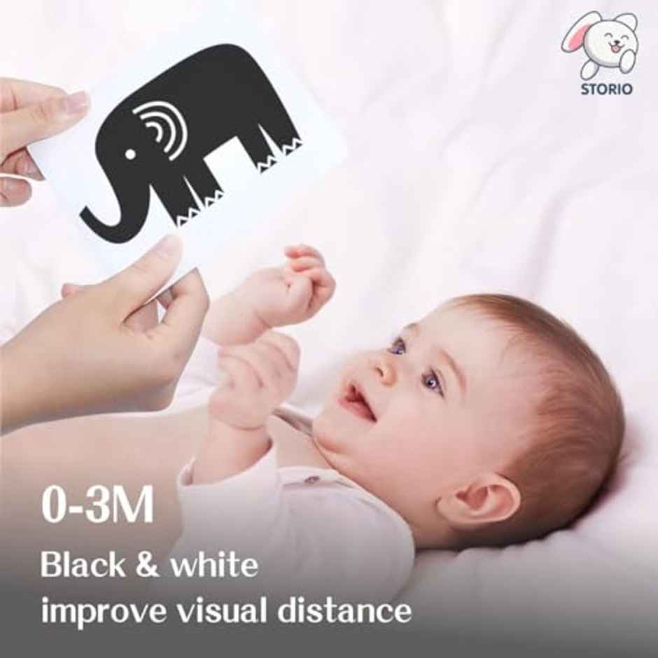 Storio Kids High Contrast Flash Cards For Babies & Infants