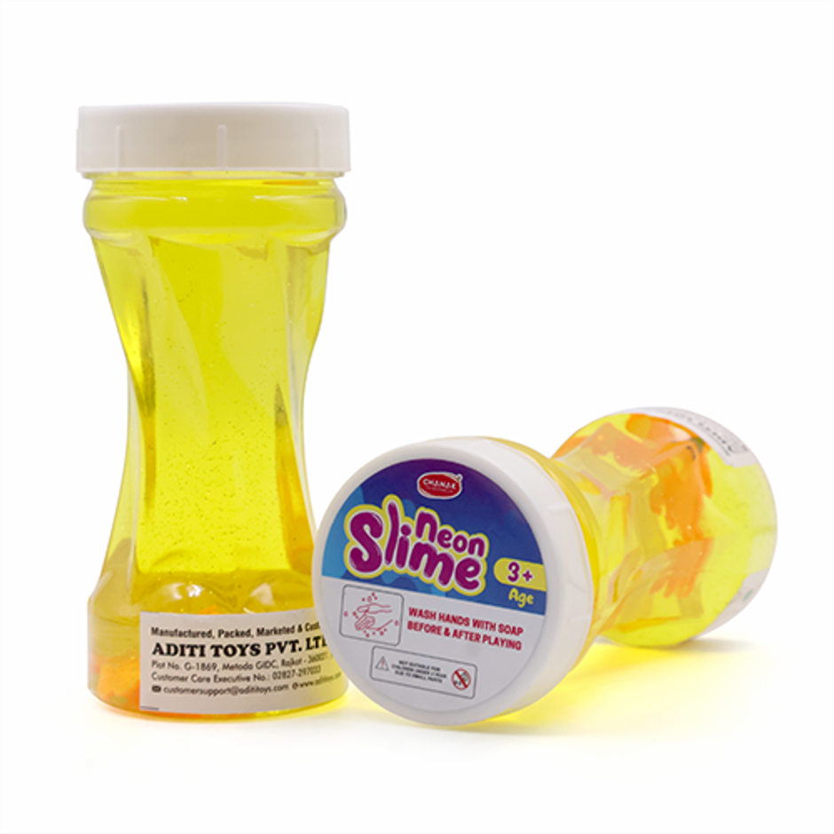 Aditi Toys Glitter Scented Slime Kit, Soft, Non-Sticky, Non-Toxic, Age 5+ | Yellow