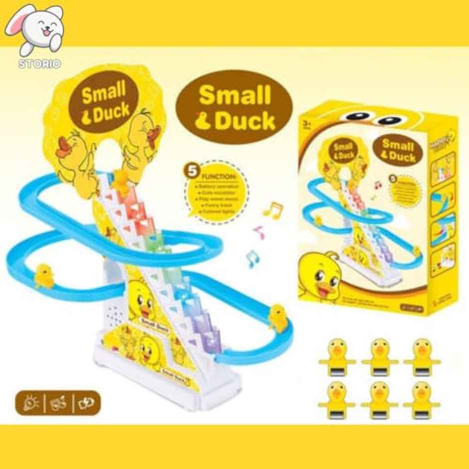 Storio Duck Slide Track Set | Stair Climbing Ducklings Toy