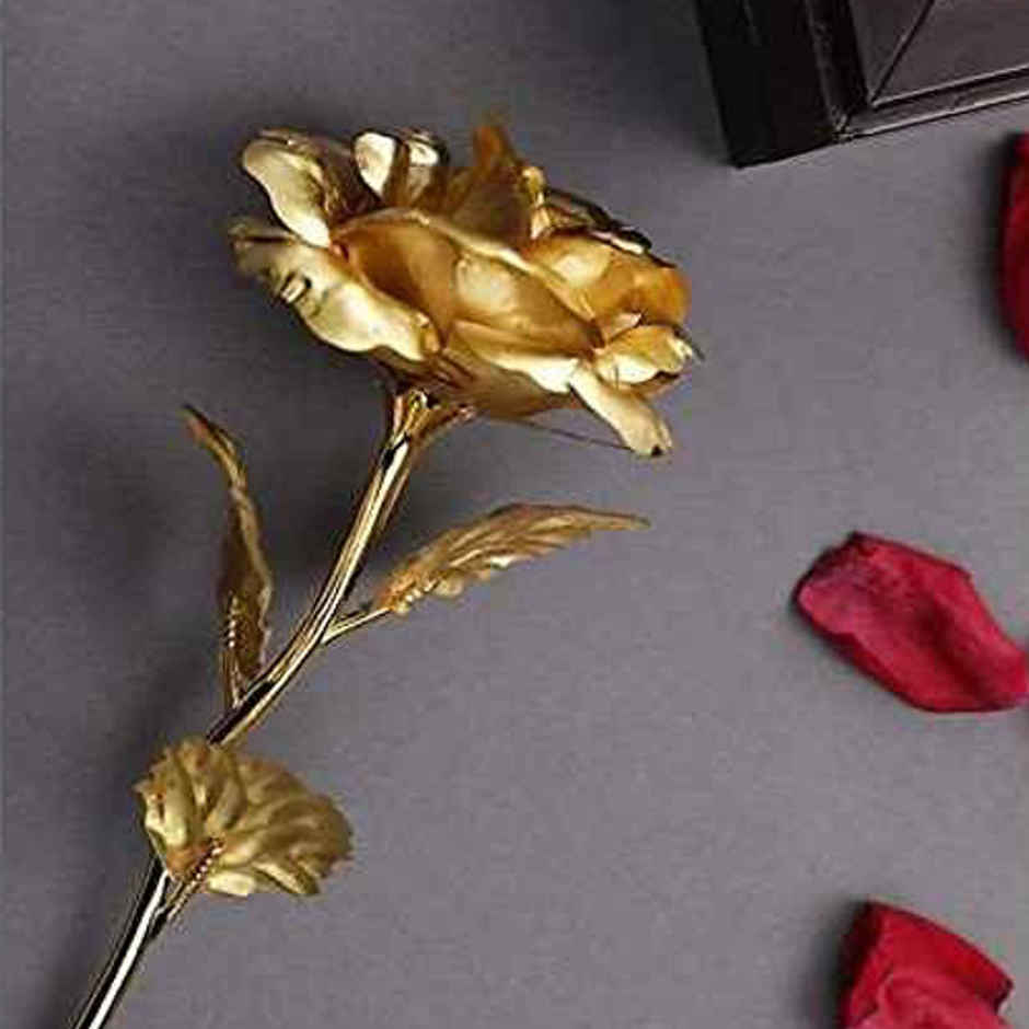 Perpetual Gold-Plated Artificial Rose - Perfect Gift for Girlfriend, Boyfriend, or Spouse