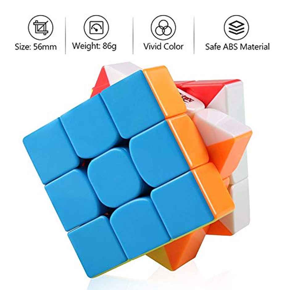 Storio Cubes 3X3 High Speed Sticker Less Magic Puzzle Cube Game Toy | Multicolour