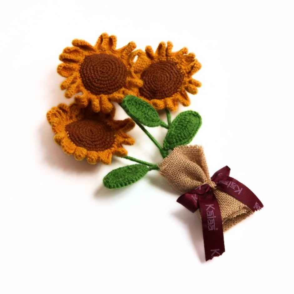 Handcrafted Crochet Sunflowers Bouquet | The Kalaa Store