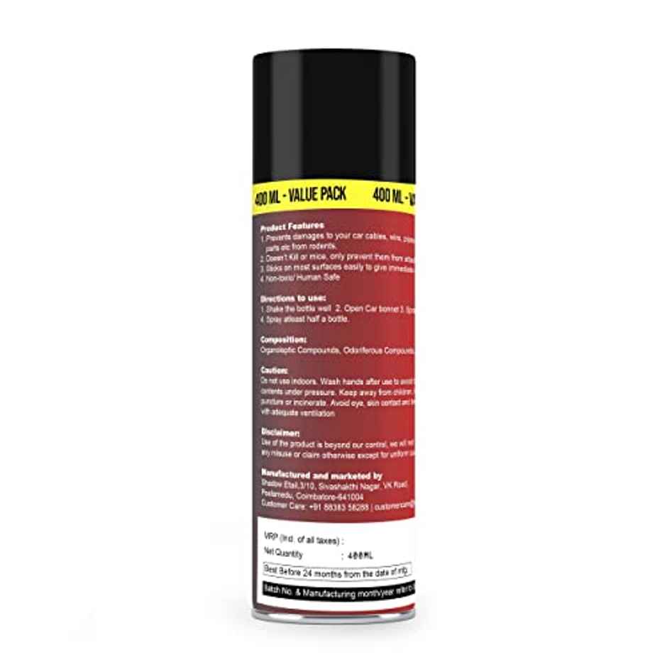 Shadow Securitronics Tom Cat No Entry Rat Repellent Car Spray | Odour-Free