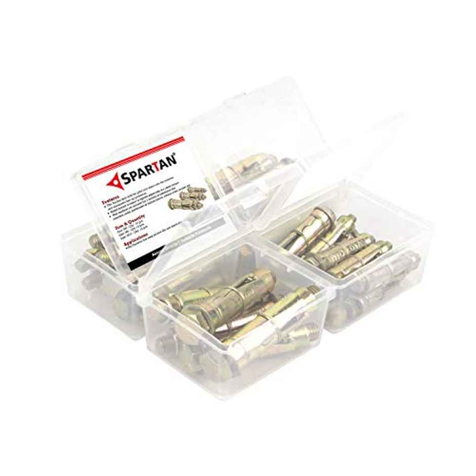 Spartan Bolt Type Wall Anchor Fasteners Kit |Size- 6mm(10 Pcs), 8mm(10 Pcs), 10mm(10 Pcs)