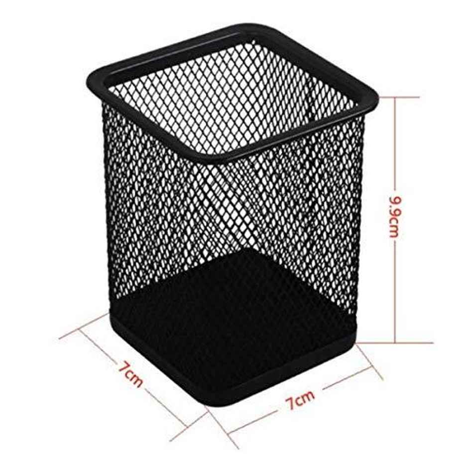 Chrome Square Pen Stand Mesh-Small