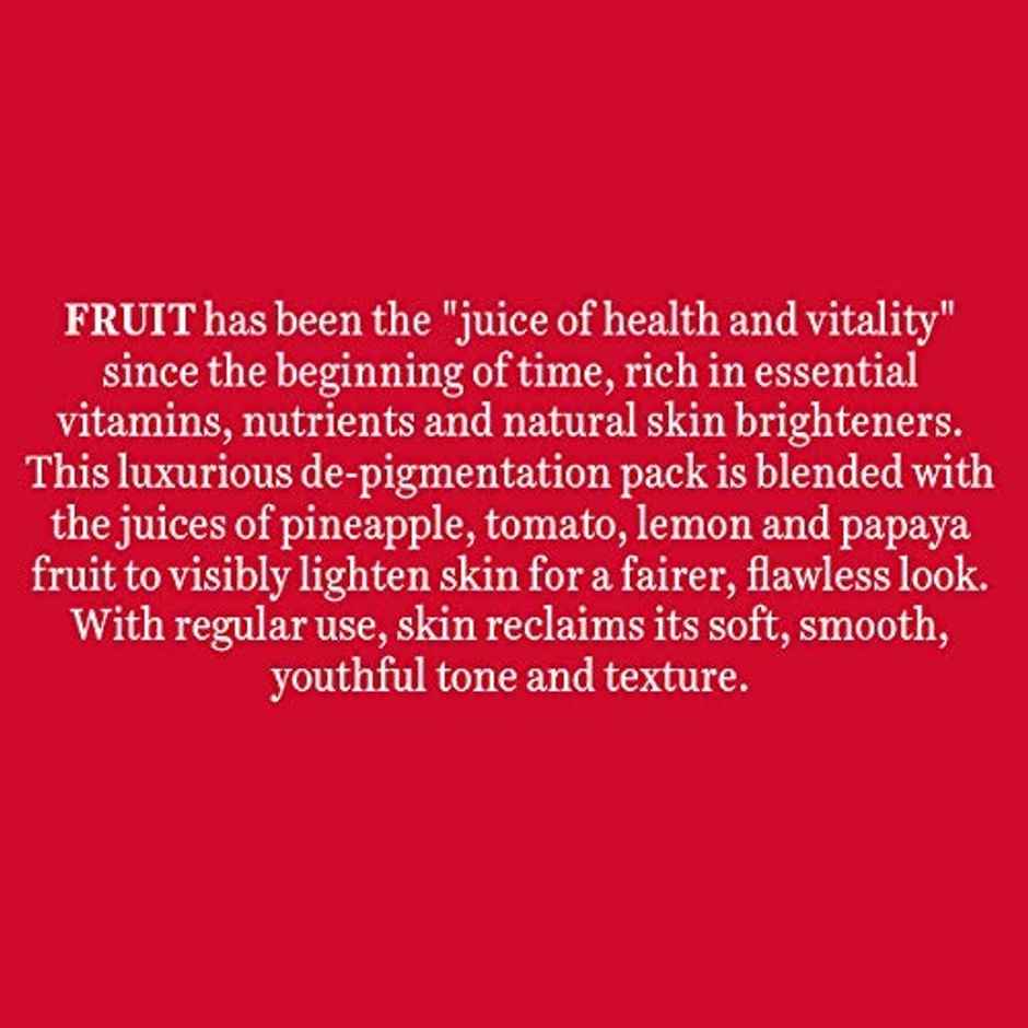Biotique Fruit Brightening Depigmentation & Tan Removal Face Pack Tube