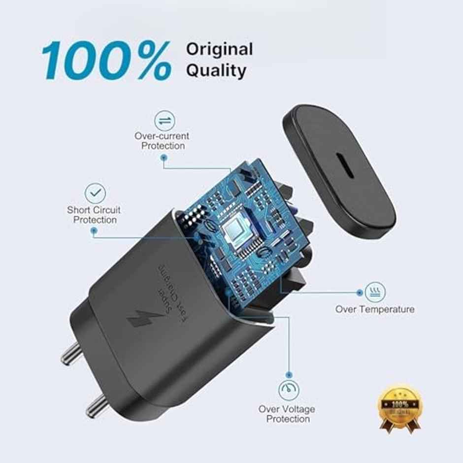 Sounce Samsung 25W USB Type-C Travel Adaptor with Cable for All Smartphones