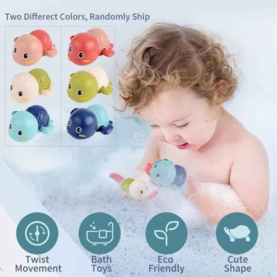 Storio Cute Swimming Baby Water Bath Toys For Toddlers | Turtle Toy