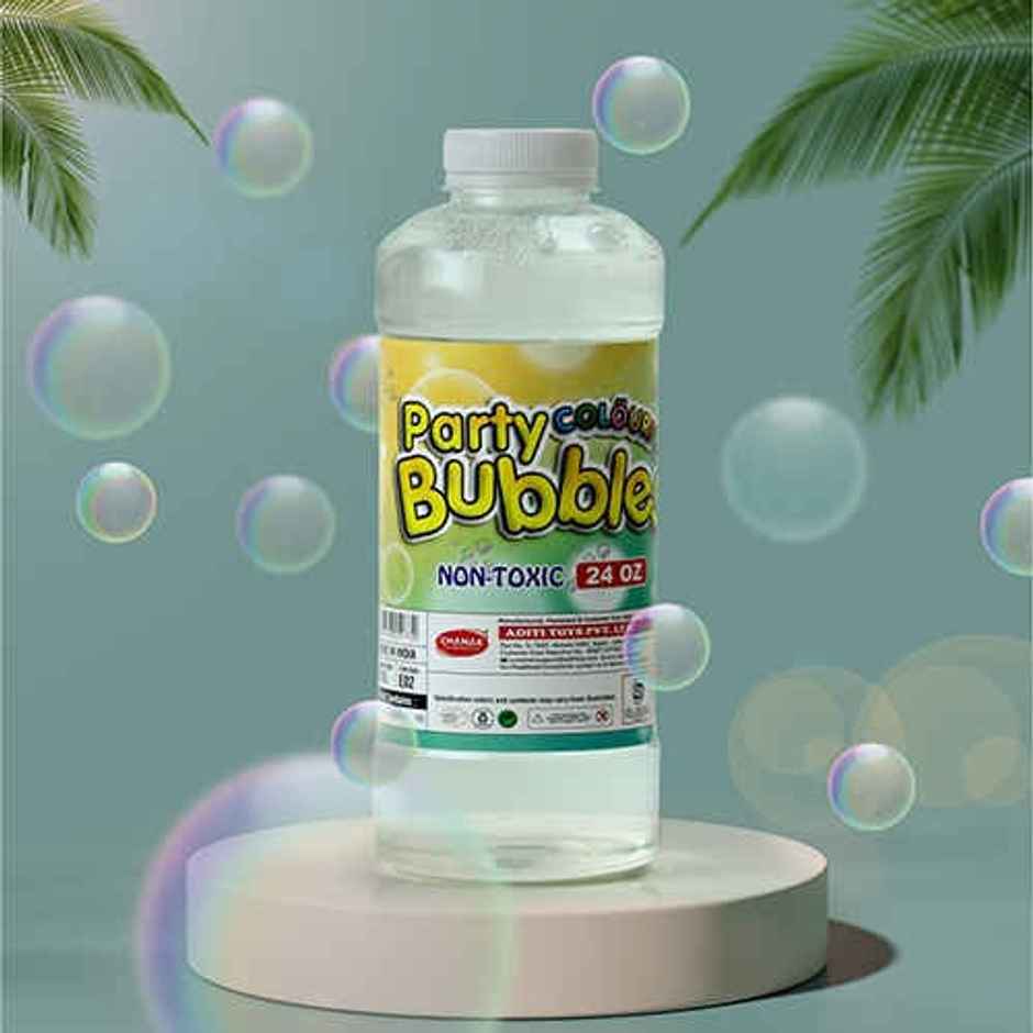 Aditi Toys 750ml Colourful Bubble Liquid Solution Bottle Refill for Guns & Cameras -Age 3+