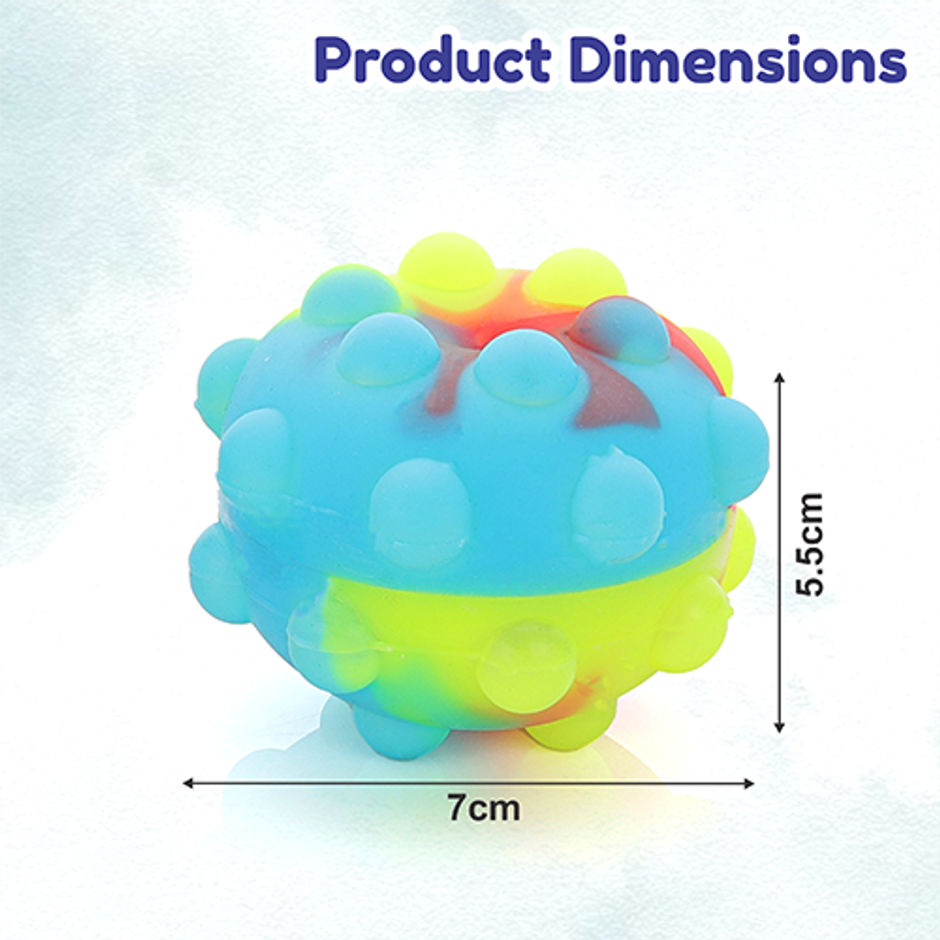 Aditi Toys Pop It Ball with LED - Light-Up Bubble Fidget Ball Toy for Kids' Sensory Fun