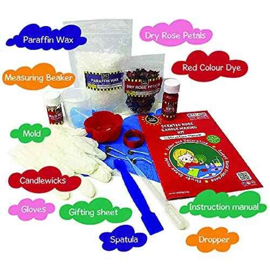 Webby Toys DIY Scented Rose Candle Making Art & Craft Game (Multicolour, 8+ years)
