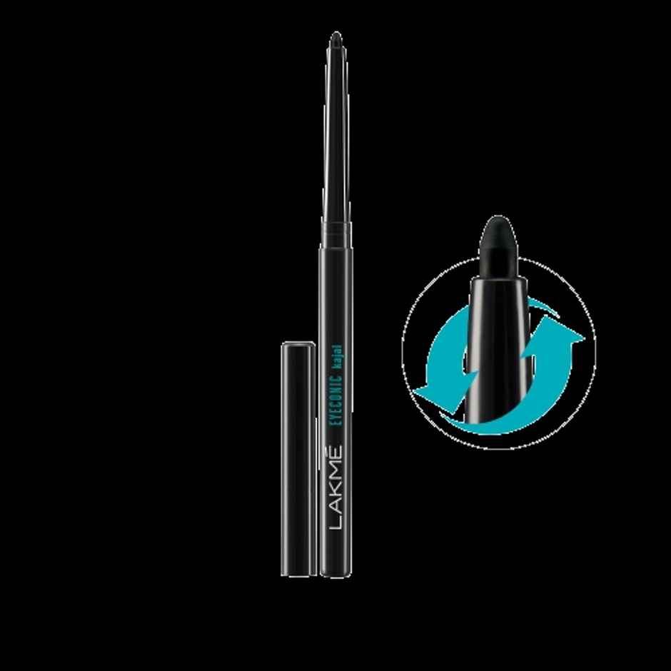 Lakme 9 to 5 Eyeconic Kajal, Smudgeproof, Waterproof, lasts upto 24 Hrs, Black