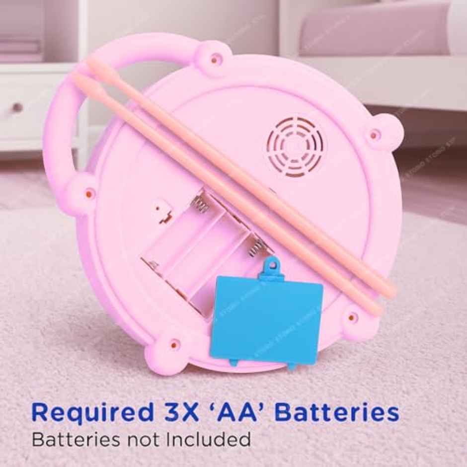 Storio Flash Drum Toy For Kids with 2 Mallets | Princess