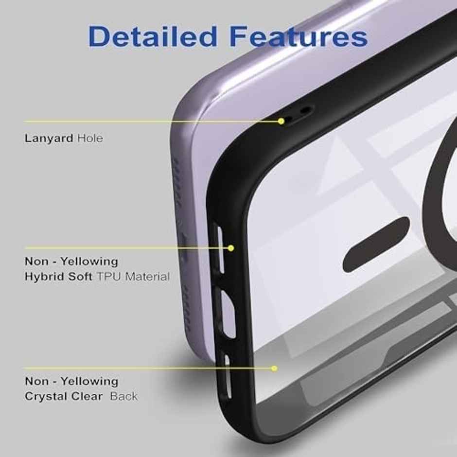 Kwine Case Apple iPhone 14 Pro Back Cover - Magsafe Case - Black