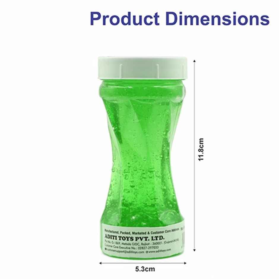 Aditi Toys Glitter Scented Slime Kit, Soft, Non-Sticky, Non-Toxic, Age 5+ | Green