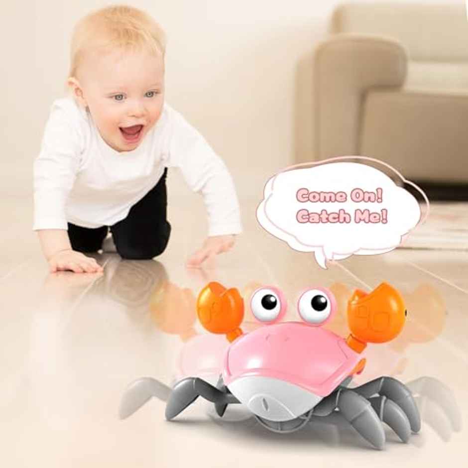 Storio Rechargeable Crawling Crab Toy | Tummy Time Baby Toy