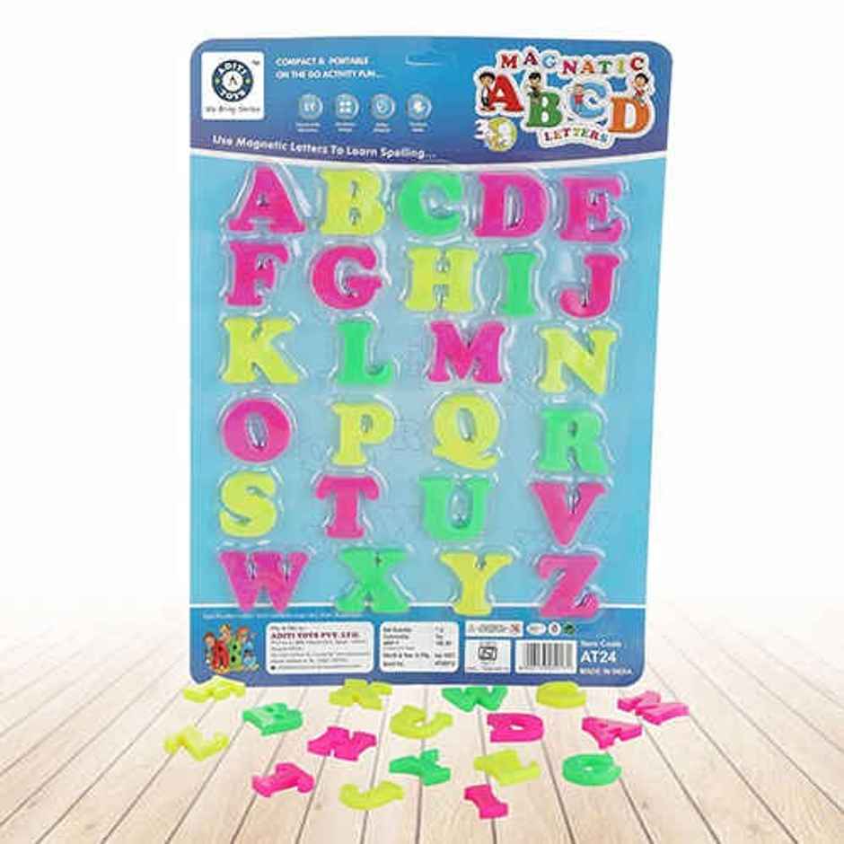 Aditi Toys Magnetic Learning Alphabet Letters - Capital ABCD Magnetic Letter Symbol Set for Kids 3+