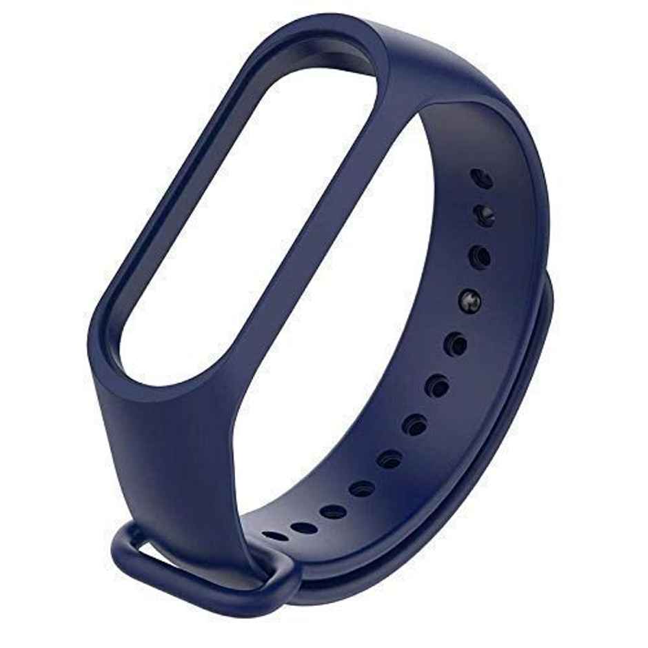 Sounce Black & Blue Adjustable Strap Combo for Xiaomi Mi Band 3-Mi Band 4 (Multicolor, Only Strap)