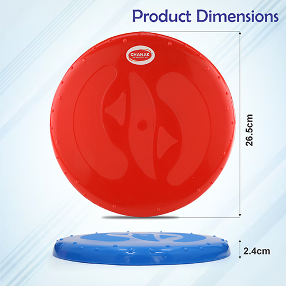 Aditi Toys Flying Disc Frisbee Picnic, Beach for Kids & Adults - Outdoor Game, Red/Blue